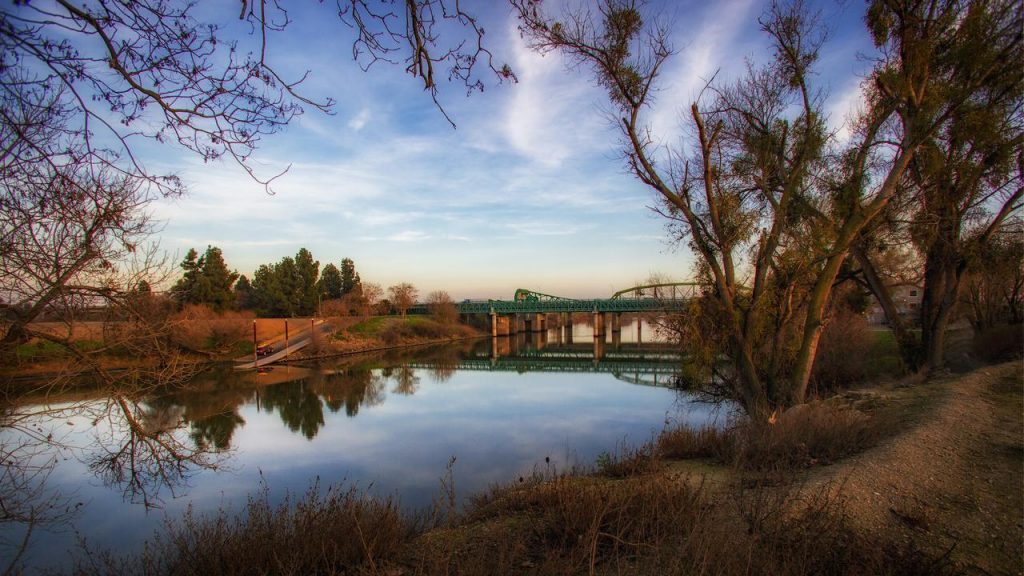 San Joaquin River at dusk