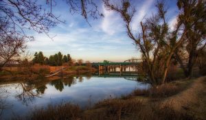 San Joaquin River at dusk