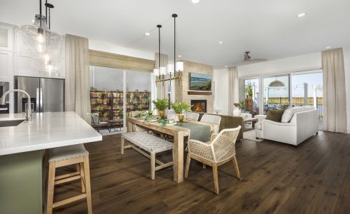 Capri at River Islands Residence 2 living area and kitchen