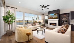 great room of the Residence 3 in Capri at River Islands